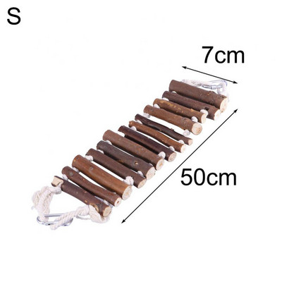 Koka būra dekors rotaļlieta mājdzīvnieks putns papagailis virvju kāpnes piekares tilta šūpoles pakarināmā būra dekors