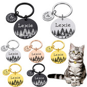 Anti-lost ID oznaka psa Ogrlica za psa Šuma ID ljubimca Ime Broj telefona Personalizirana oznaka za mačku Štene Ogrlica za psa Oznaka s privjeskom