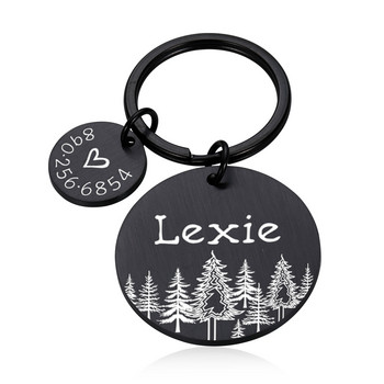 Anti-lost Dog ID Tag Dog Collar Forest Pet ID Име Телефонен номер Персонализиран етикет за котка кученце куче нашийник етикет висулка