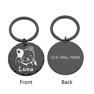 Isikupärastatud koera kaelarihm kassi rakmed kaelakee ID sildid kaotsiminekuvastase koera medali jaoks graveeritud nimenumbriga kassipoja kutsika jaoks