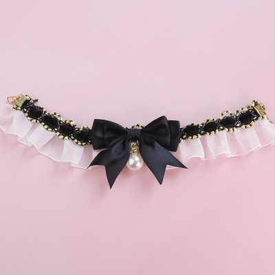 Guler pentru câine, fundă drăguță din dantelă, guler de pisică pentru câine, colier reglabil pentru pisici, bijuterii, gât dulce, accesorii decorative pentru animale de companie, accesorii pentru animale de companie