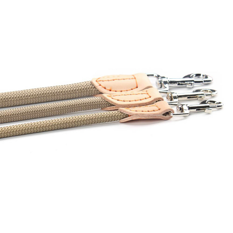 Lesă dublă multifuncțională P guler cu lanț Două lese pentru câini, nailon, reglabil, lungi, pentru dresaj pentru câini, frânghie pentru câini legată pentru animale de companie