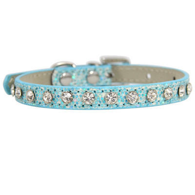 Καυτές εκπτώσεις Super Shining Diamond Rhinestone Γιακά Γάτας Κουτάβι Μωρό Σκύλος Γιακά Γάτα Δερμάτινο λουράκι Αξεσουάρ για γατάκι Κουτάβι για κατοικίδιο