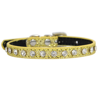 Καυτές εκπτώσεις Super Shining Diamond Rhinestone Γιακά Γάτας Κουτάβι Μωρό Σκύλος Γιακά Γάτα Δερμάτινο λουράκι Αξεσουάρ για γατάκι Κουτάβι για κατοικίδιο
