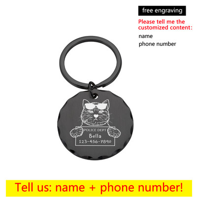 Personalizirani kućni ljubimac, mačka, pas, identifikacijska oznaka, dodaci za ogrlicu, prilagođena gravirana ogrlica, šarm, oprema za nestašne mačke, oznaka s imenom proizvoda