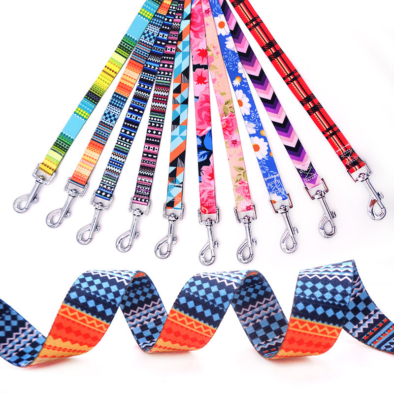 Dog Traction Rope Πολύχρωμο Dog Rope Bright and Novel Pet with Color Dog Rope Printing Pet Traction 1,2 M 1,5 M