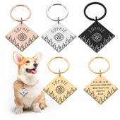 Prilagodljive oznake s adresama za pse Štene ID pločica s pojasom s imenom Ogrlica za pse ID oznake s ugraviranim imenom i brojem Pločice s ogrlicom za mačke