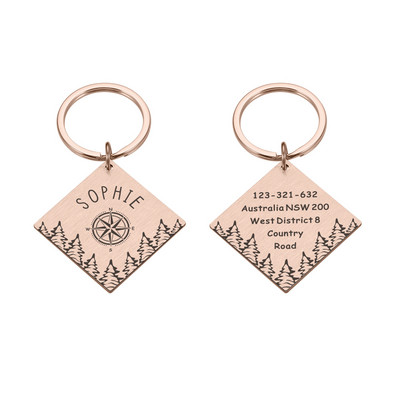 Prilagodljive oznake s adresama za pse Štene ID pločica s pojasom s imenom Ogrlica za pse ID oznake s ugraviranim imenom i brojem Pločice s ogrlicom za mačke