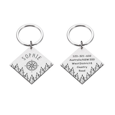 Prilagodljive oznake s adresama za pse Štene ID pločica s pojasom s imenom Ogrlica za pse ID oznake s ugraviranim imenom i brojem Pločice s ogrlicom za mačke