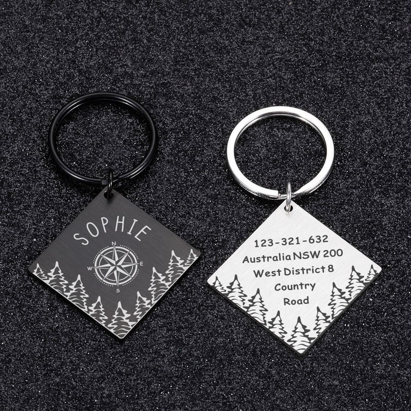 Prilagodljive oznake s adresama za pse Štene ID pločica s pojasom s imenom Ogrlica za pse ID oznake s ugraviranim imenom i brojem Pločice s ogrlicom za mačke