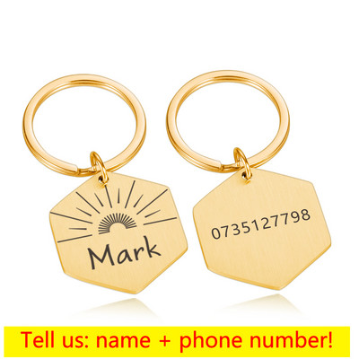 Εξατομικευμένες ετικέτες κατοικίδιων ζώων για σκύλους Χαραγμένη ετικέτα ταυτότητας σκύλου για γάτες Προσαρμοσμένη εξατομίκευση Κρεμαστό κολάρο με σήμα αναγνώρισης κουταβιού γατάκι