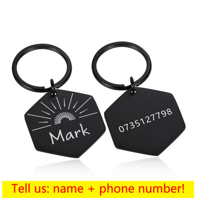 Εξατομικευμένες ετικέτες κατοικίδιων ζώων για σκύλους Χαραγμένη ετικέτα ταυτότητας σκύλου για γάτες Προσαρμοσμένη εξατομίκευση Κρεμαστό κολάρο με σήμα αναγνώρισης κουταβιού γατάκι