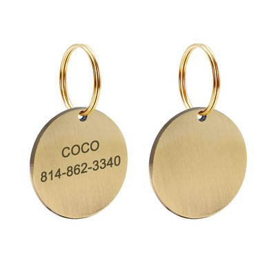 Etichete de identificare pentru câini de companie din oțel inoxidabil Etichetă cu nume personalizată pentru câine, pisică, gravată personalizată, pandantiv anti-pierdere, accesorii pentru guler pentru câine de companie