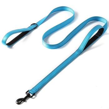 6ft Dog Leash Heavy Duty Rope Reflective Pet Training Lead Lead Lead с подплатена двойна дръжка за контрол на трафика за големи средни кучета