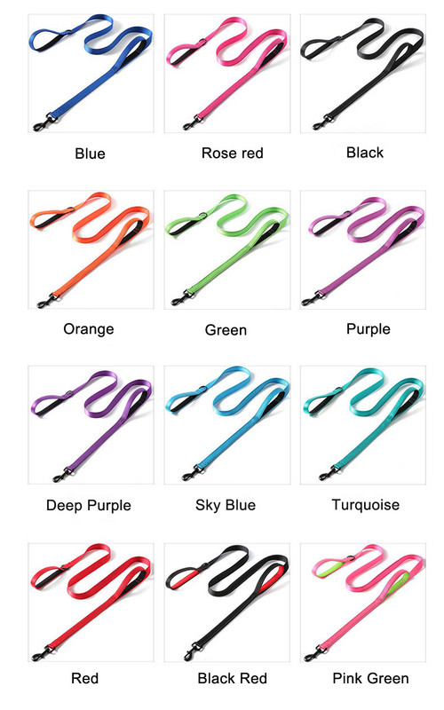 Lesă pentru câini de 6 ft Coarda rezistentă, reflectorizătoare pentru dresaj pentru animale de companie, cu mâner dublu căptușit, controlul traficului pentru câini de talie medie, mari