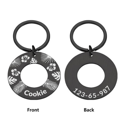 Κατά της απώλειας εξατομικευμένη χάραξη κατοικίδια Ετικέτες γάτας Κρεμαστό Προσαρμοσμένη ετικέτα ταυτότητας σκύλου Αξεσουάρ κολάρου Πινακίδα από ανοξείδωτο χάλυβα