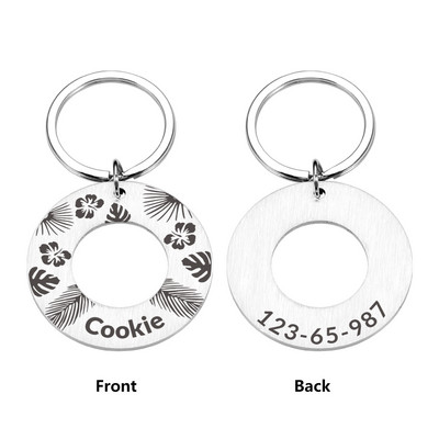 Κατά της απώλειας εξατομικευμένη χάραξη κατοικίδια Ετικέτες γάτας Κρεμαστό Προσαρμοσμένη ετικέτα ταυτότητας σκύλου Αξεσουάρ κολάρου Πινακίδα από ανοξείδωτο χάλυβα