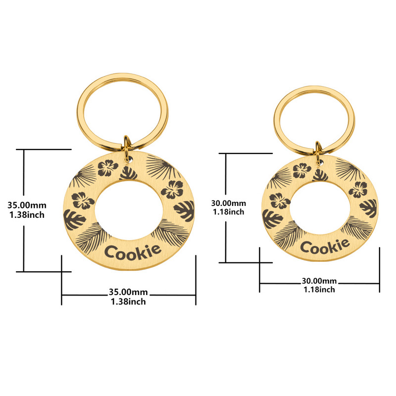 Κατά της απώλειας εξατομικευμένη χάραξη κατοικίδια Ετικέτες γάτας Κρεμαστό Προσαρμοσμένη ετικέτα ταυτότητας σκύλου Αξεσουάρ κολάρου Πινακίδα από ανοξείδωτο χάλυβα