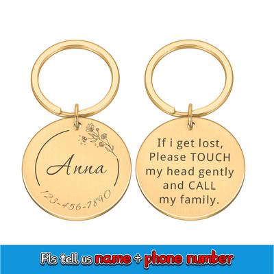 Etichete de identificare pentru câini, 4 culori, personalizate, inimă de pădure