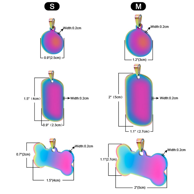 Etichete de identificare pentru câini pisici din oțel inoxidabil Etichetă de identificare militară rotundă osoasă personalizată etichete anti-pierdere gravate Accesorii personalizate pentru guler pentru animale de companie