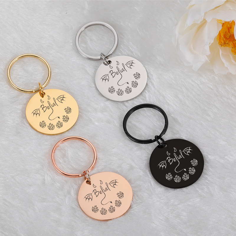 Etichete personalizate pentru numele animalelor de companie Personalizare Etichetă din oțel strălucitoare Etichete pentru câini pentru animale de companie de Halloween Accesoriu pentru zgarda pentru pisici Colier gravat cu etichetă de identificare pentru a