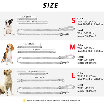 Персонализиран гравиран нашийник за кучета и каишка Издръжливи конопени нашийници за идентификация на домашни любимци Оловно въже с плоча с катарама за име за малки, средни големи кучета