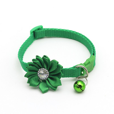 Accesorii pentru câini Animal de companie Cățeluș Guler de pisică Guler imprimat Clopot de flori Cristal Guler de câine de pisică Cataramă de purtare Ușoară Guler minunat pentru câini mici