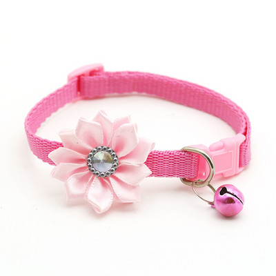 Accesorii pentru câini Animal de companie Cățeluș Guler de pisică Guler imprimat Clopot de flori Cristal Guler de câine de pisică Cataramă de purtare Ușoară Guler minunat pentru câini mici