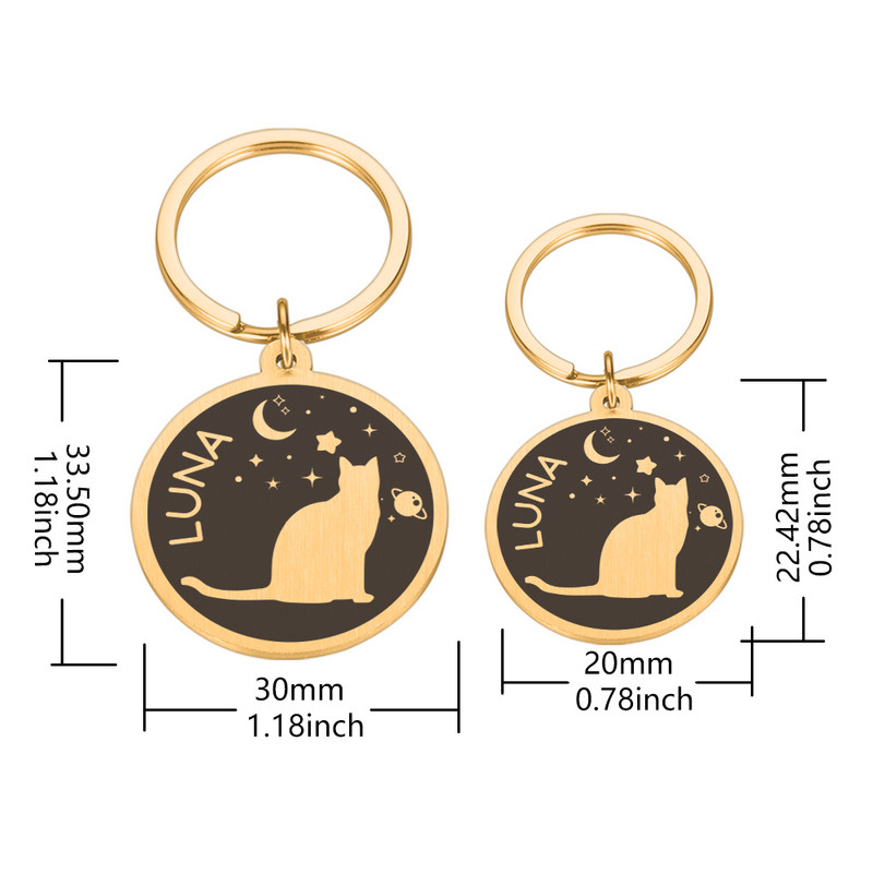 Etichete de identificare personalizate pentru pisici pentru animale de companie, personalizate, pentru interior, placă cu nume de pisică, decorare, farfurie pentru guler, colier pentru pisoi de acasă, etichetă cu nume, articole pentru animale de companie