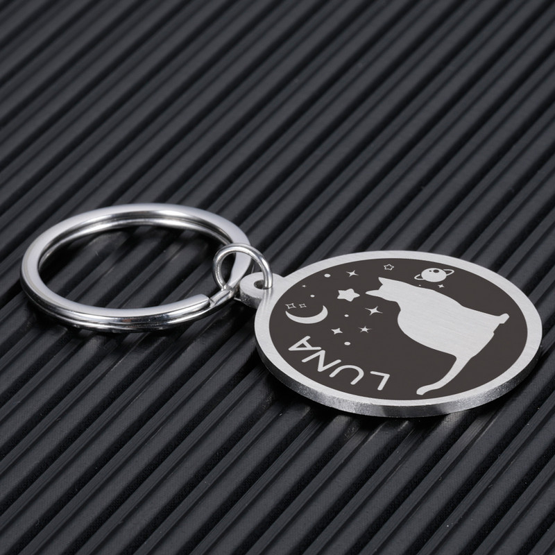 Etichete de identificare personalizate pentru pisici pentru animale de companie, personalizate, pentru interior, placă cu nume de pisică, decorare, farfurie pentru guler, colier pentru pisoi de acasă, etichetă cu nume, articole pentru animale de companie
