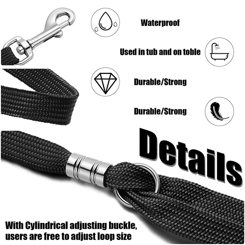 Βρόχοι περιποίησης κατοικίδιων ζώων νάιλον θηλιά συγκράτησης Ρυθμιζόμενη θηλιά σταθεροποιημένης γάτας σκύλου με λουρί ασφαλείας για τραπέζι καλλωπισμού κατοικίδιων μαύρο μπλε ροζ