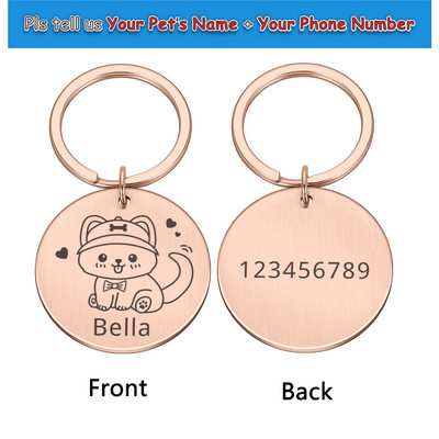 Accesorii personalizate pentru guler pentru etichetă de identificare pentru câine, pentru animale de companie, pisică, accesorii personalizate pentru colier gravat, articole de farmec pentru etichetă pentru câine, produse cu plăcuță cu nume