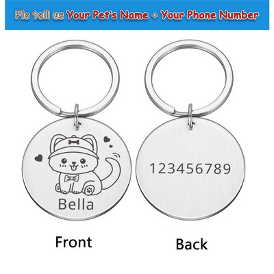 Accesorii personalizate pentru guler pentru etichetă de identificare pentru câine, pentru animale de companie, pisică, accesorii personalizate pentru colier gravat, articole de farmec pentru etichetă pentru câine, produse cu plăcuță cu nume