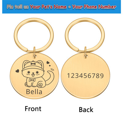 Accesorii personalizate pentru guler pentru etichetă de identificare pentru câine, pentru animale de companie, pisică, accesorii personalizate pentru colier gravat, articole de farmec pentru etichetă pentru câine, produse cu plăcuță cu nume