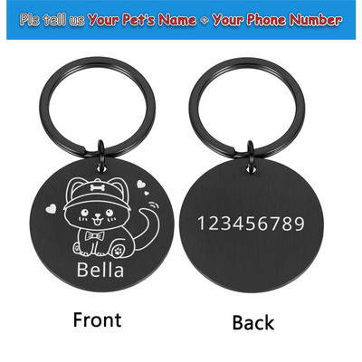 Accesorii personalizate pentru guler pentru etichetă de identificare pentru câine, pentru animale de companie, pisică, accesorii personalizate pentru colier gravat, articole de farmec pentru etichetă pentru câine, produse cu plăcuță cu nume