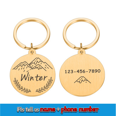 Besplatno graviranje Ogrlica za kućne ljubimce Personalizirana identifikacijska oznaka Gravirano ime za psa Mačka Štene Privjesak za ključeve Privjesak Ogrlica Dodaci