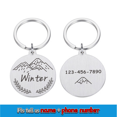 Besplatno graviranje Ogrlica za kućne ljubimce Personalizirana identifikacijska oznaka Gravirano ime za psa Mačka Štene Privjesak za ključeve Privjesak Ogrlica Dodaci