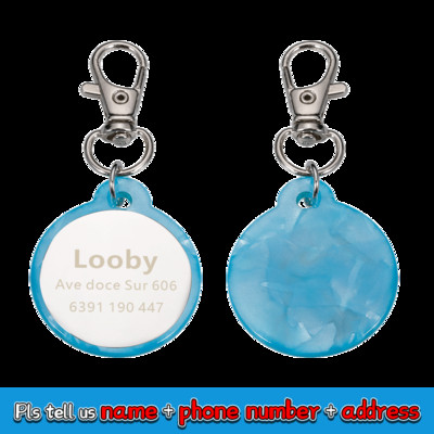 Αντι-χαμένα κατοικίδια Ζωηρόχρωμη ακρυλική ετικέτα ταυτότητας Εξατομικευμένη γάτα σκύλου Δωρεάν προσαρμοσμένο κολάρο Αξεσουάρ για κατοικίδια Ετικέτα ονόματος για κατοικίδια Περιλαίμια ταυτότητας κατοικίδιων Ετικέτες