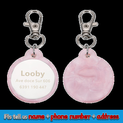 Αντι-χαμένα κατοικίδια Ζωηρόχρωμη ακρυλική ετικέτα ταυτότητας Εξατομικευμένη γάτα σκύλου Δωρεάν προσαρμοσμένο κολάρο Αξεσουάρ για κατοικίδια Ετικέτα ονόματος για κατοικίδια Περιλαίμια ταυτότητας κατοικίδιων Ετικέτες