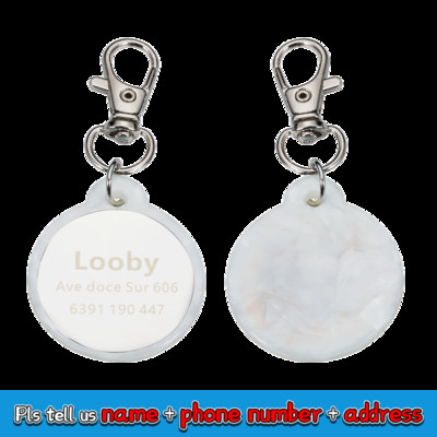 Αντι-χαμένα κατοικίδια Ζωηρόχρωμη ακρυλική ετικέτα ταυτότητας Εξατομικευμένη γάτα σκύλου Δωρεάν προσαρμοσμένο κολάρο Αξεσουάρ για κατοικίδια Ετικέτα ονόματος για κατοικίδια Περιλαίμια ταυτότητας κατοικίδιων Ετικέτες