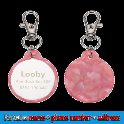 Αντι-χαμένα κατοικίδια Ζωηρόχρωμη ακρυλική ετικέτα ταυτότητας Εξατομικευμένη γάτα σκύλου Δωρεάν προσαρμοσμένο κολάρο Αξεσουάρ για κατοικίδια Ετικέτα ονόματος για κατοικίδια Περιλαίμια ταυτότητας κατοικίδιων Ετικέτες