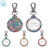 Etichete anti-pierdere pentru câini pentru pisici Etichetă personalizată pentru animale de companie Etichetă de identificare acrilică Accesorii personalizate pentru zgarda colorate Etichetă cu nume pentru animale Etichete de identificare pentru animale de 