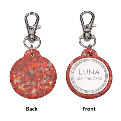 Etichete anti-pierdere pentru câini pentru pisici Etichetă personalizată pentru animale de companie Etichetă de identificare acrilică Accesorii personalizate pentru zgarda colorate Etichetă cu nume pentru animale Etichete de identificare pentru animale de 