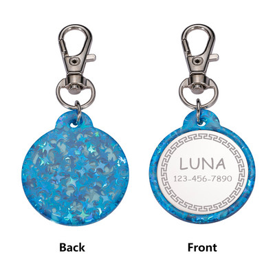 Etichete anti-pierdere pentru câini pentru pisici Etichetă personalizată pentru animale de companie Etichetă de identificare acrilică Accesorii personalizate pentru zgarda colorate Etichetă cu nume pentru animale Etichete de identificare pentru animale de 