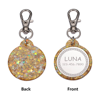 Etichete anti-pierdere pentru câini pentru pisici Etichetă personalizată pentru animale de companie Etichetă de identificare acrilică Accesorii personalizate pentru zgarda colorate Etichetă cu nume pentru animale Etichete de identificare pentru animale de 
