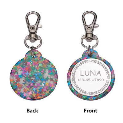 Etichete anti-pierdere pentru câini pentru pisici Etichetă personalizată pentru animale de companie Etichetă de identificare acrilică Accesorii personalizate pentru zgarda colorate Etichetă cu nume pentru animale Etichete de identificare pentru animale de 