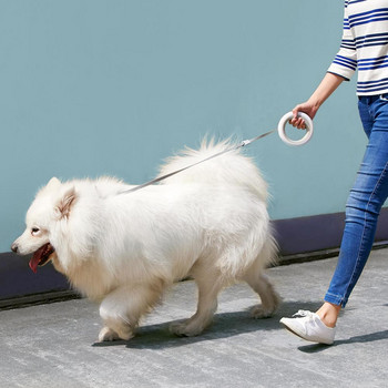 Fashion Luxury Hands Free αναδιπλούμενο λουρί για σκύλους κατοικίδιων ζώων Lead Walking Traction Rope Επαναφορτιζόμενο νυχτερινό φωτεινό αναπνευστικό φως LED
