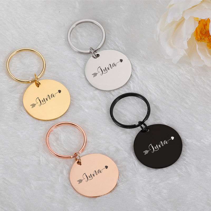 Plăcuță cu nume personalizată, oglindă, etichetă de identificare pentru câine, anti-pierdut, pandantiv, guler pentru animale de companie, gravură gratuită, etichetă de identificare personalizată pentru pisicuță, dropshipping