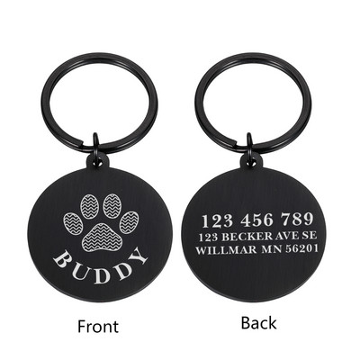 Prilagodljiva gravirana identifikacijska oznaka za kućne ljubimce za pločicu s imenom psa, mačje šape, personalizirani broj adrese, pseća ogrlica, privjesak za identifikaciju protiv gubitka