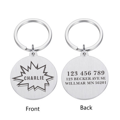 Prilagodljiva gravirana identifikacijska oznaka za kućne ljubimce za pločicu s imenom psa, mačje šape, personalizirani broj adrese, pseća ogrlica, privjesak za identifikaciju protiv gubitka